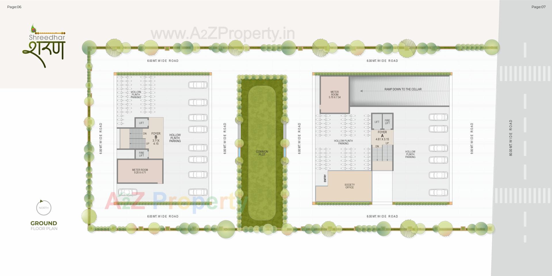 Layout of real estate project Shreedhar Sharan located at Koba, Gandhinagar, Gujarat