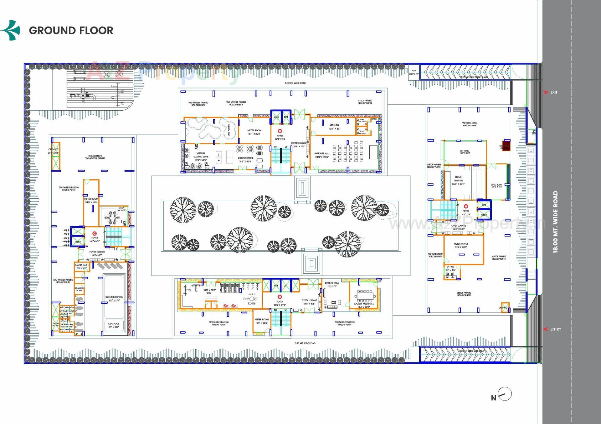 Layout of real estate project Shreedhar Shrine located at Koba, Gandhinagar, Gujarat