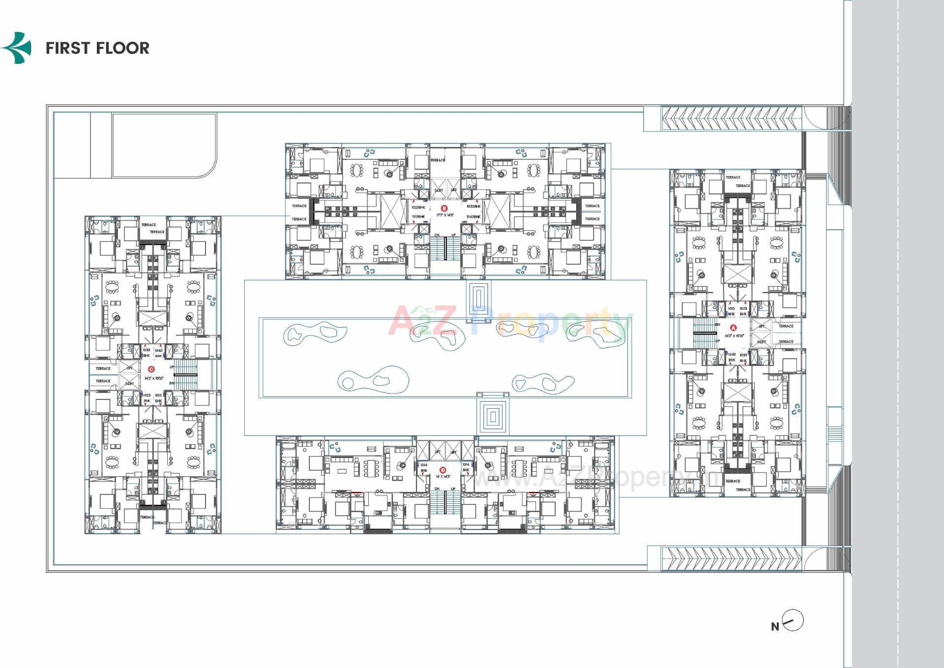 Layout of real estate project Shreedhar Shrine located at Koba, Gandhinagar, Gujarat