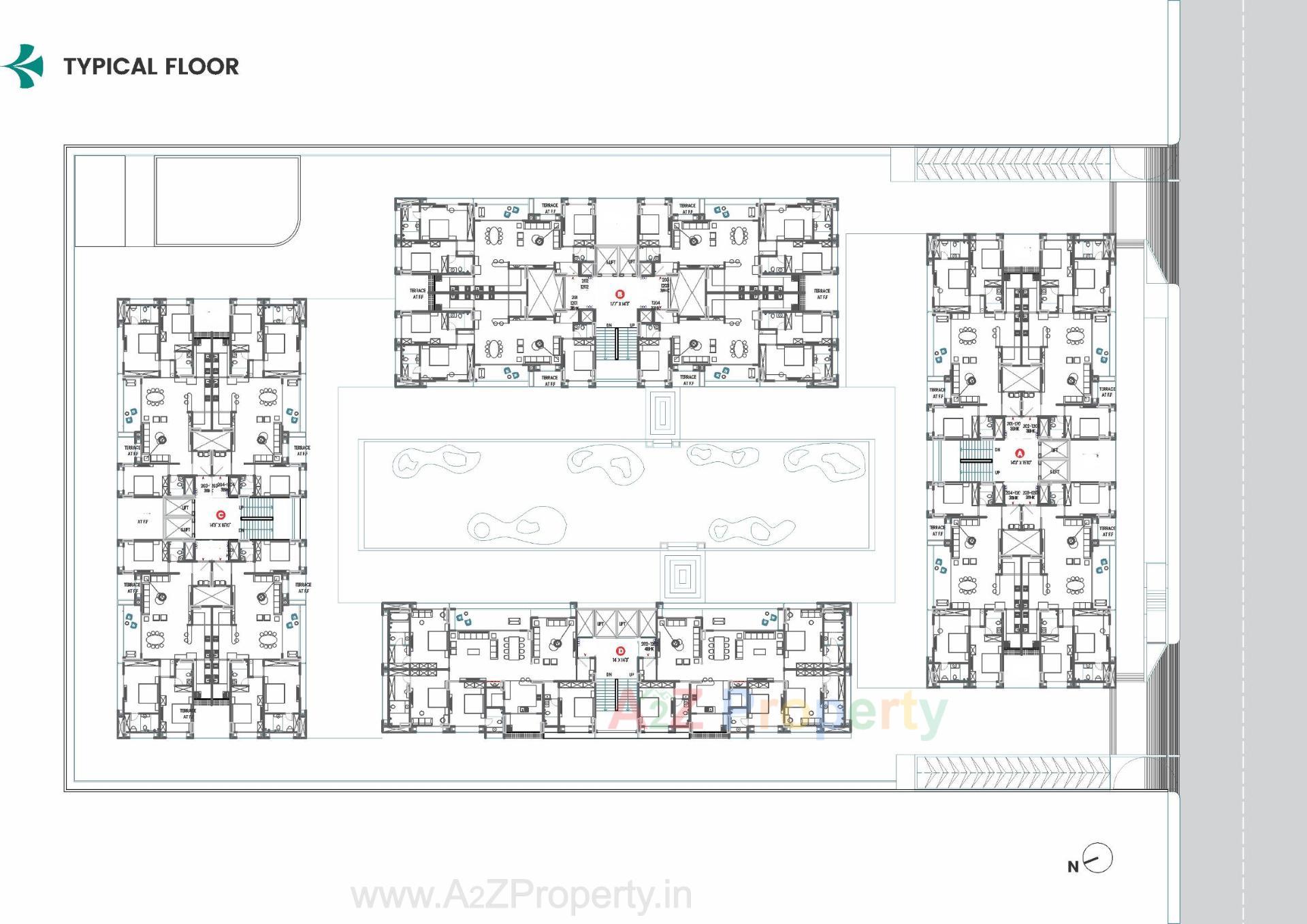Layout of real estate project Shreedhar Shrine located at Koba, Gandhinagar, Gujarat