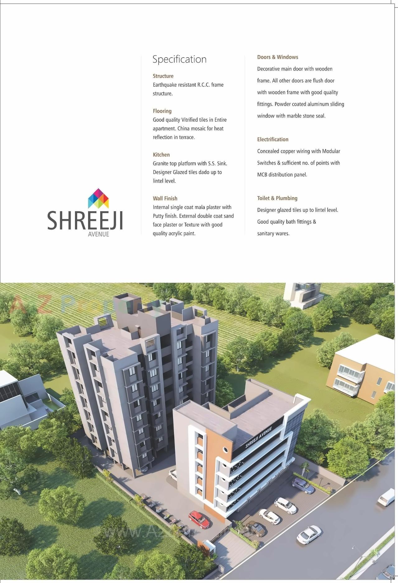 3D Elevation of real estate project Shreeji Avenue located at Nana-chiloda, Gandhinagar, Gujarat