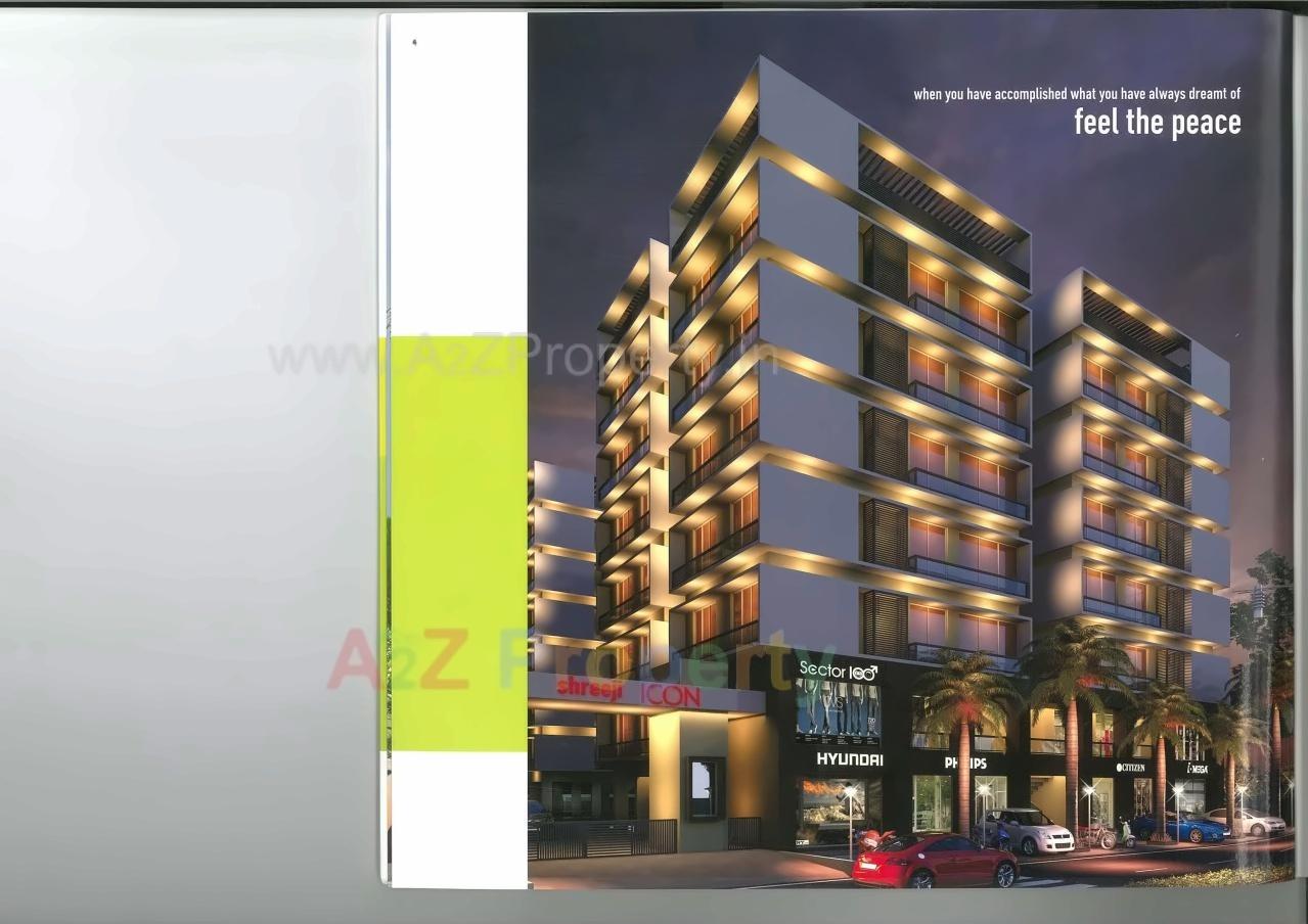 3D Elevation of real estate project Shreeji Icon located at Kudasan, Gandhinagar, Gujarat