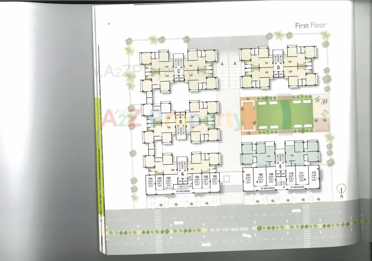 Layout of real estate project Shreeji Icon located at Kudasan, Gandhinagar, Gujarat