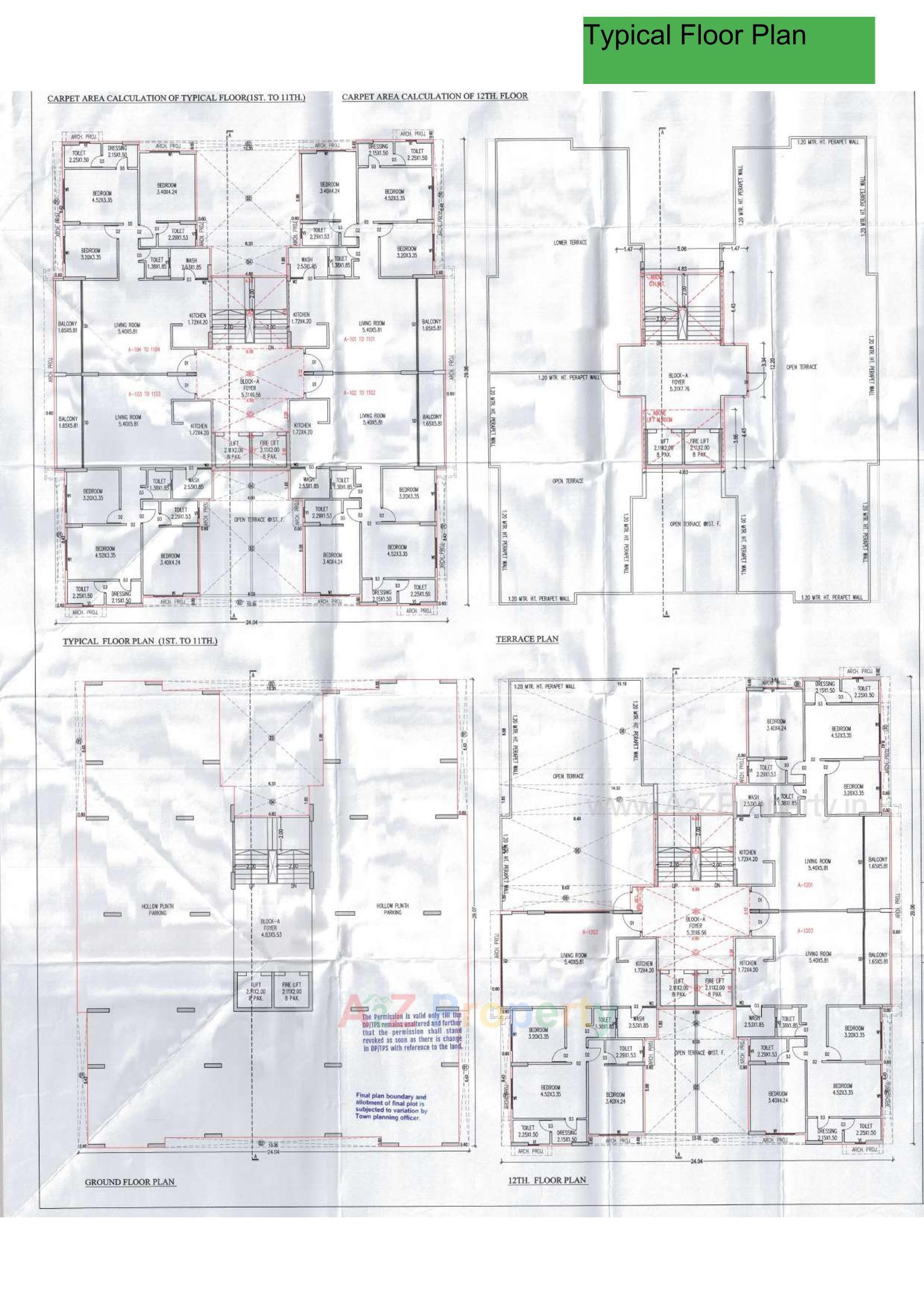 Layout of real estate project Shreeji Landmark located at Vavol, Gandhinagar, Gujarat