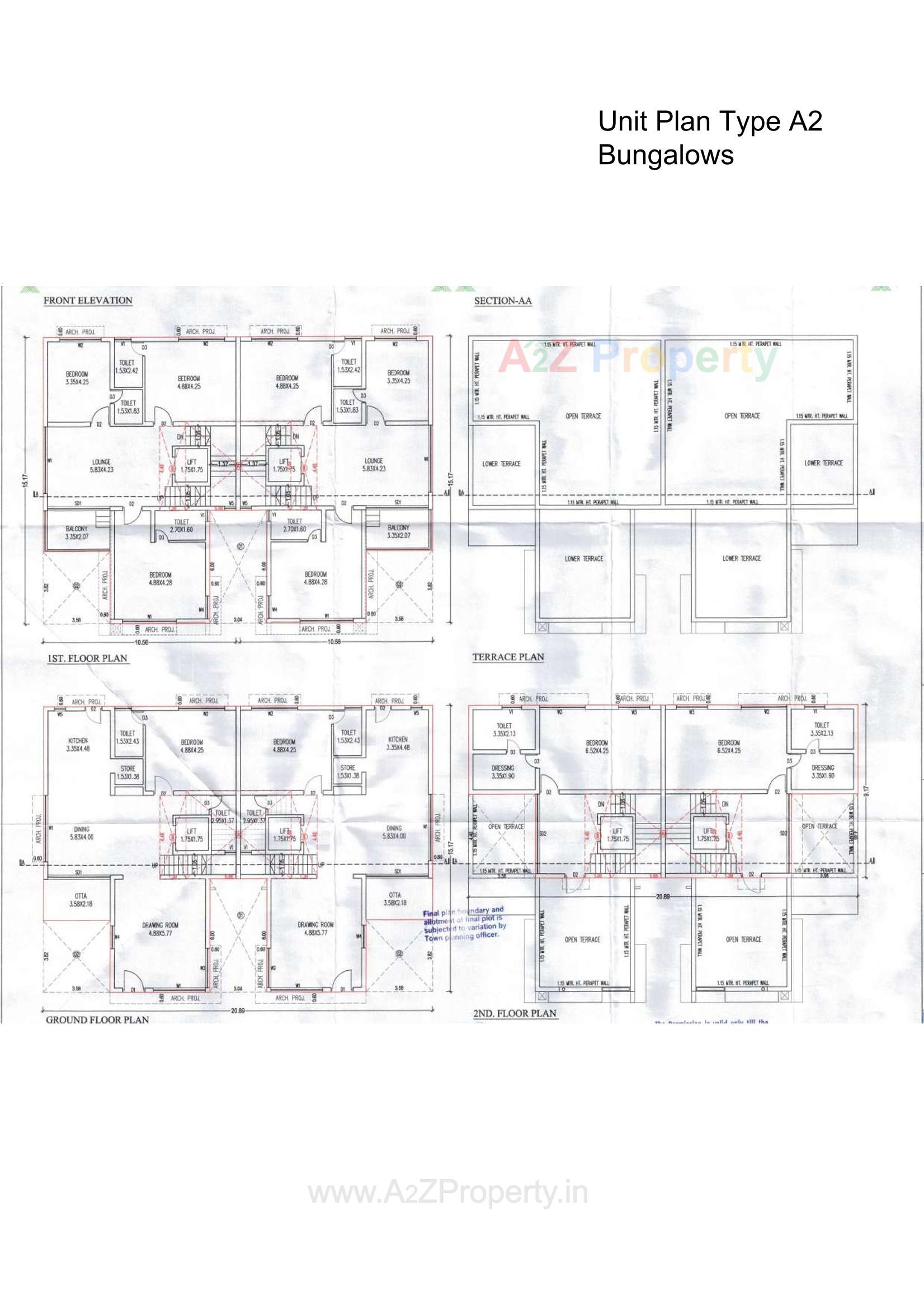 Layout of real estate project Shreeji Landmark located at Vavol, Gandhinagar, Gujarat