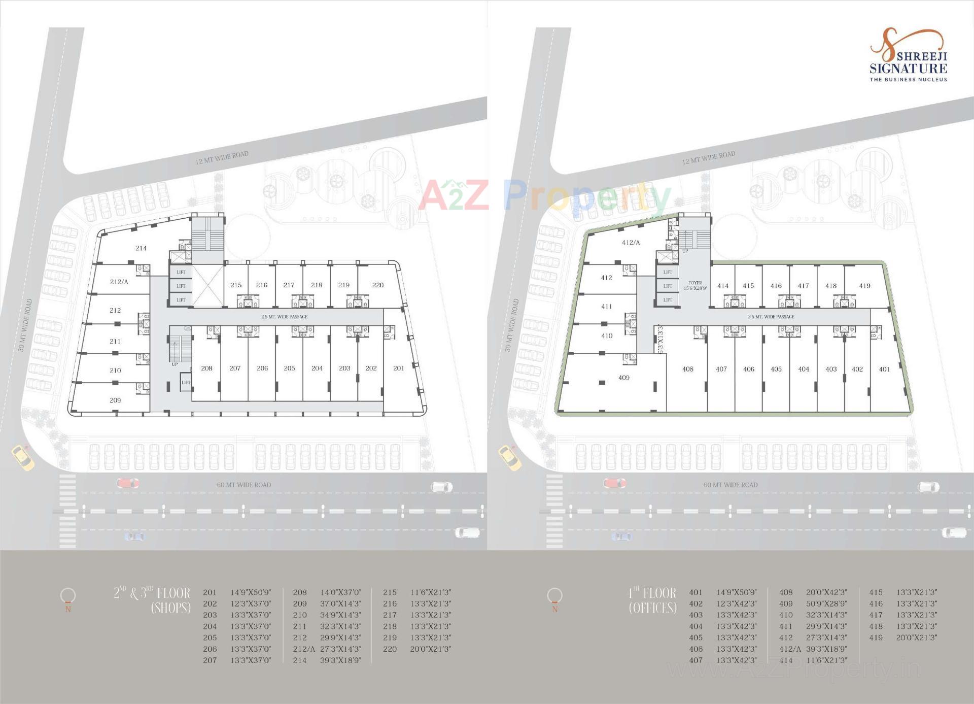Layout of real estate project Shreeji Signature located at Gandhinagar, Gandhinagar, Gujarat