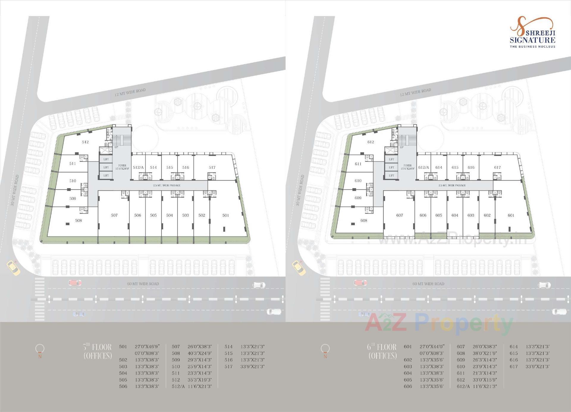 Layout of real estate project Shreeji Signature located at Gandhinagar, Gandhinagar, Gujarat