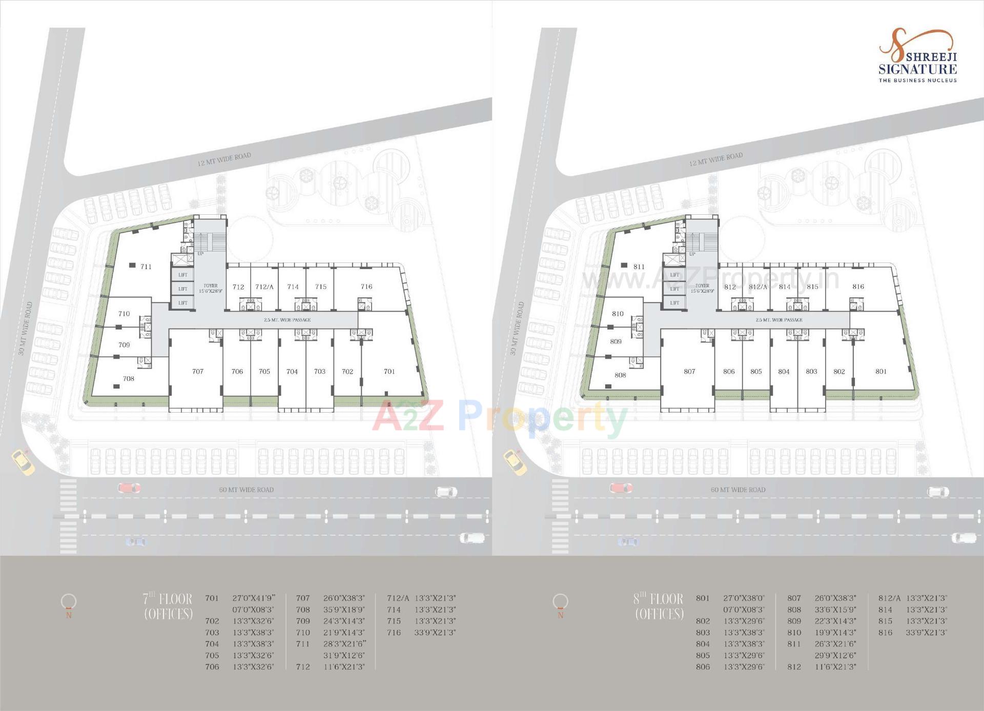Layout of real estate project Shreeji Signature located at Gandhinagar, Gandhinagar, Gujarat