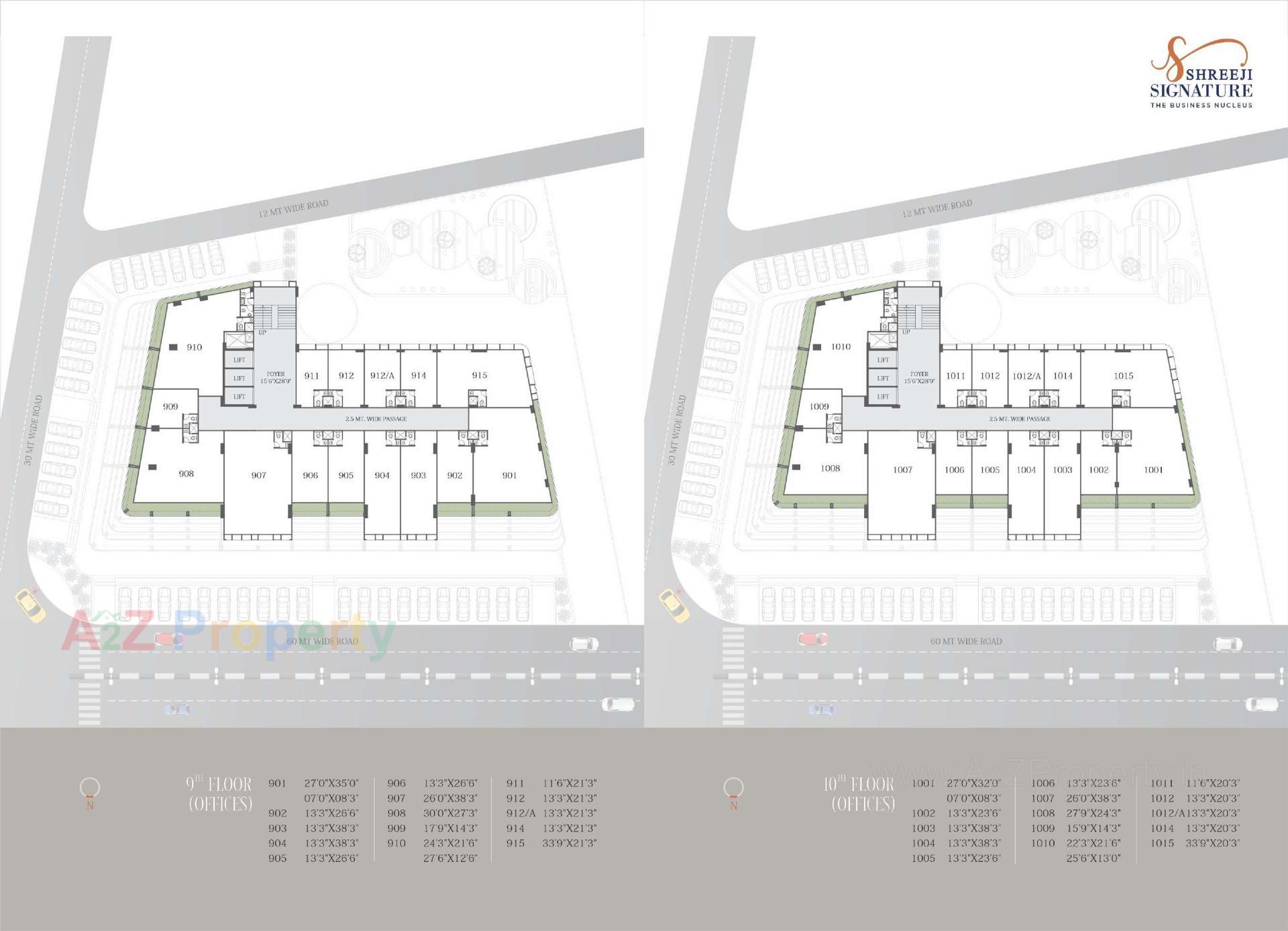 Layout of real estate project Shreeji Signature located at Gandhinagar, Gandhinagar, Gujarat