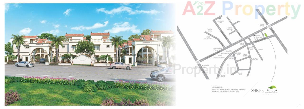 3D Elevation of real estate project Shreeji Villa located at Amiyapura, Gandhinagar, Gujarat