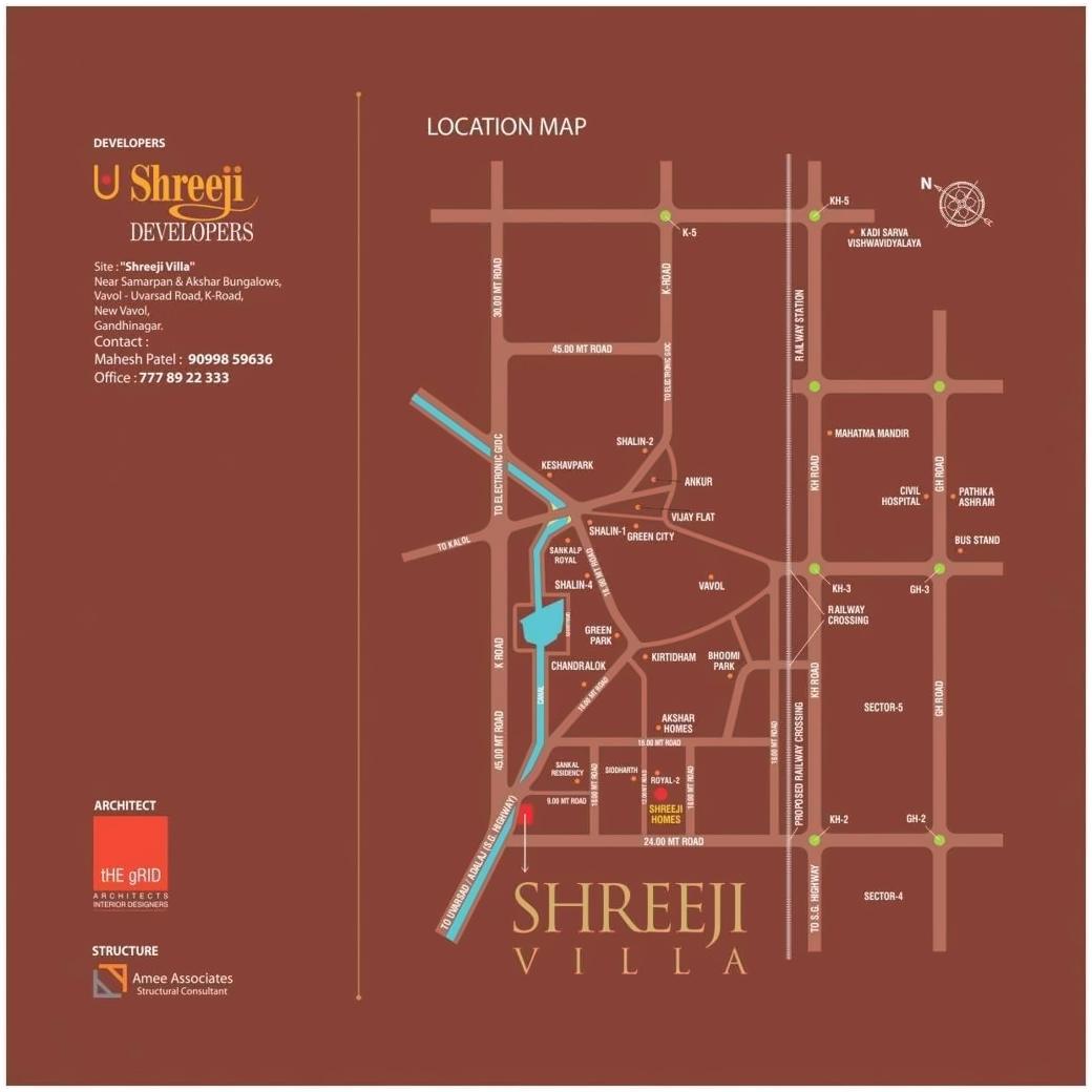  of real estate project Shreeji Villa located at Vavol, Gandhinagar, Gujarat