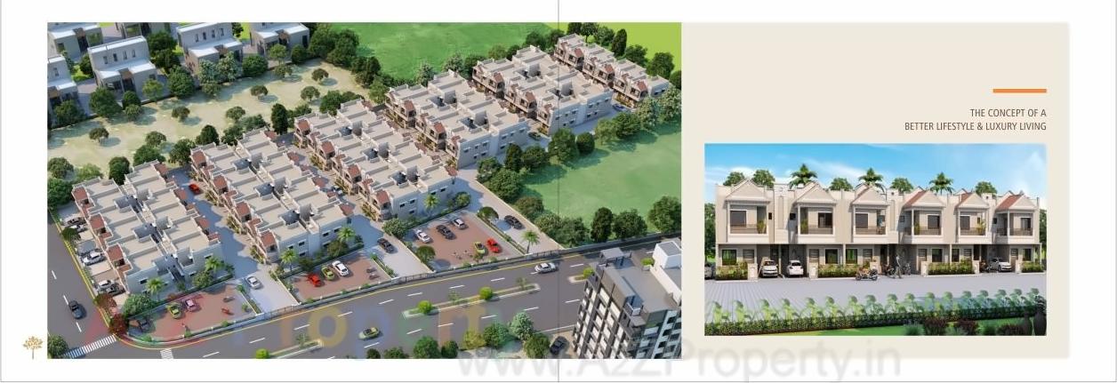 3D Elevation of real estate project Shreenath Residency located at Kalol, Gandhinagar, Gujarat