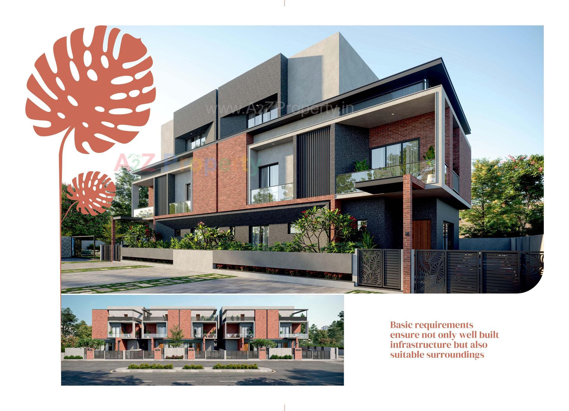 3D Elevation of real estate project Shreerang Solitaire located at Raysan, Gandhinagar, Gujarat