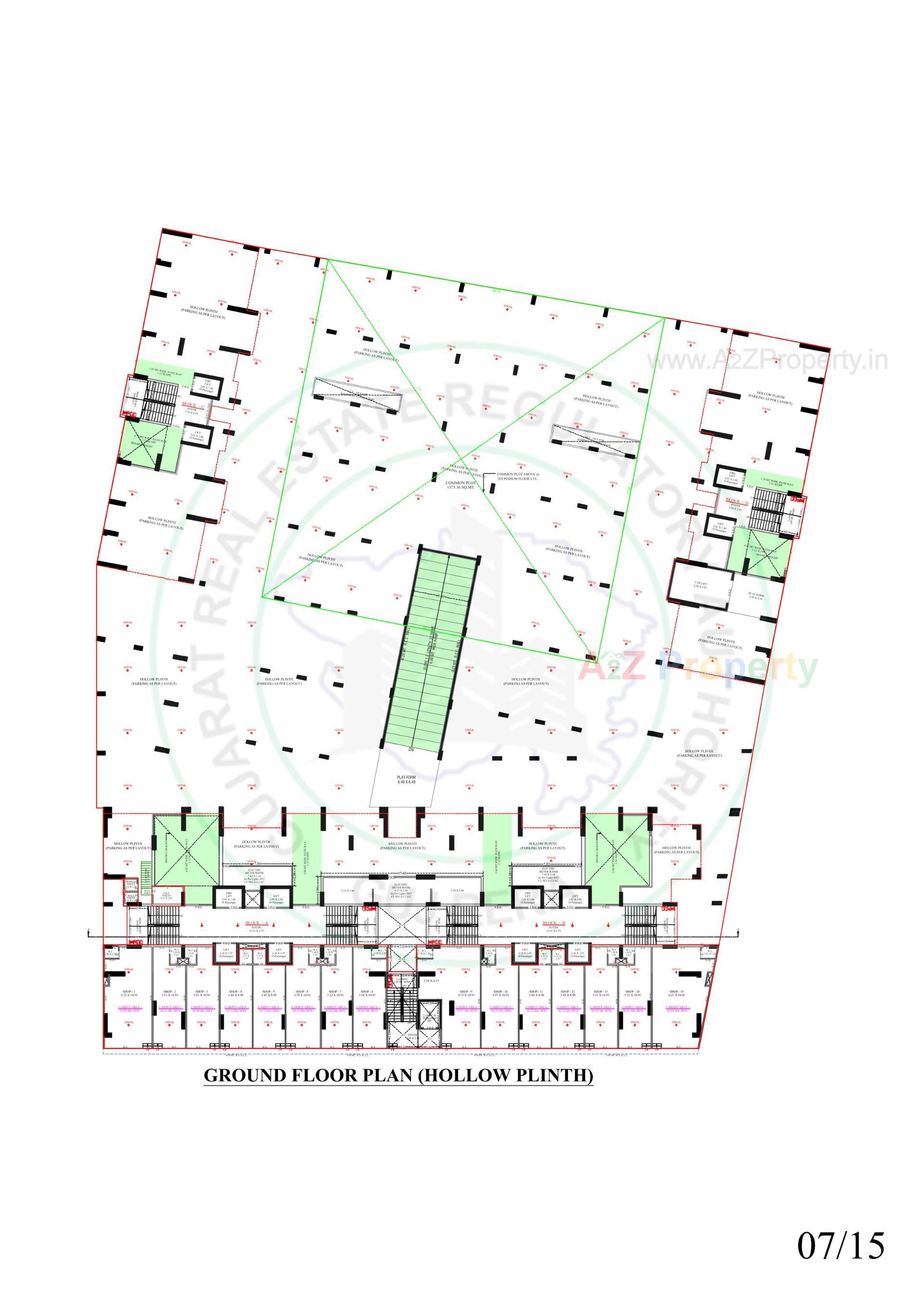 Layout of real estate project Shreeya Amazia located at Sargasan, Gandhinagar, Gujarat