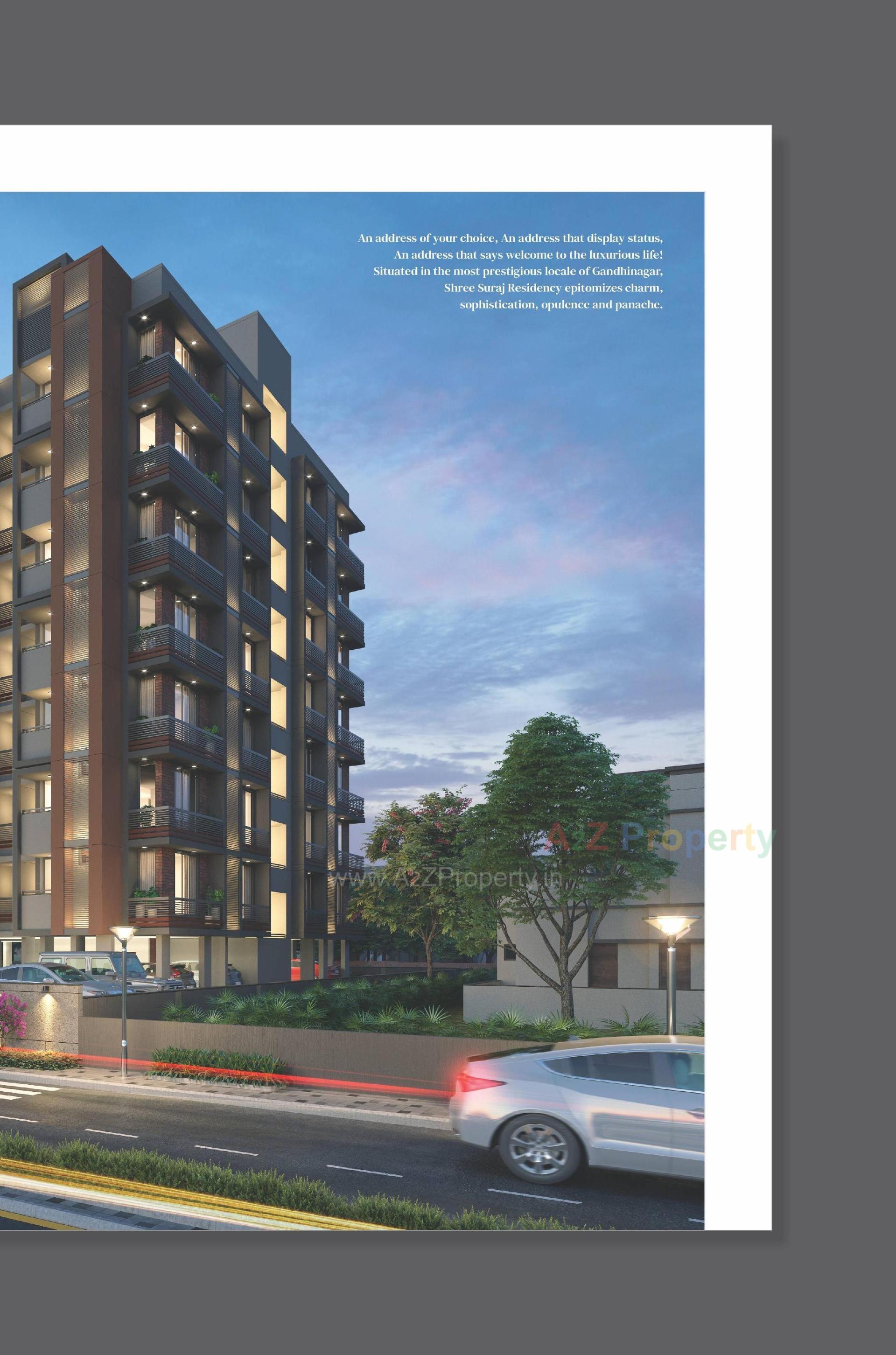 3D Elevation of real estate project Shri Suraj Residency located at Vavol, Gandhinagar, Gujarat