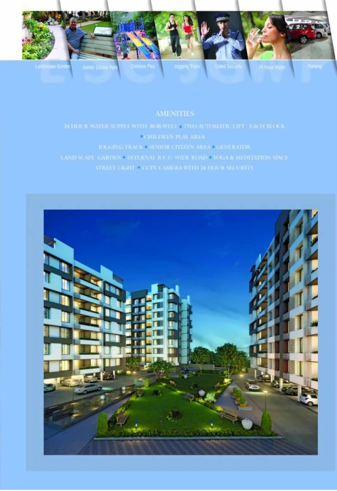 3D Elevation of real estate project Shrifal Heights located at Kudasan, Gandhinagar, Gujarat