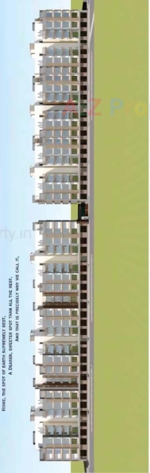 3D Elevation of real estate project Shrinand Flora located at Nana-chiloda, Gandhinagar, Gujarat