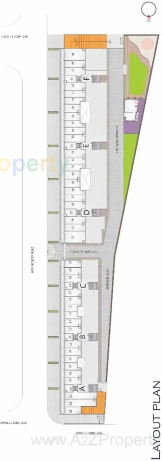 Layout of real estate project Shrinand Flora located at Nana-chiloda, Gandhinagar, Gujarat
