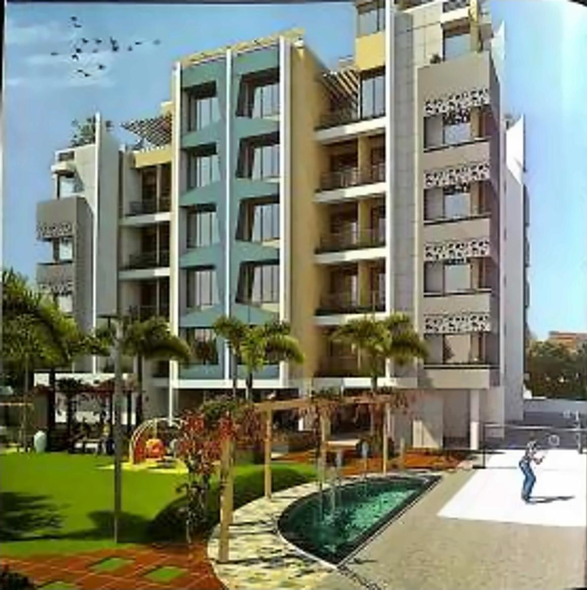 3D Elevation of real estate project Shubh Aarambh located at Randesan, Gandhinagar, Gujarat