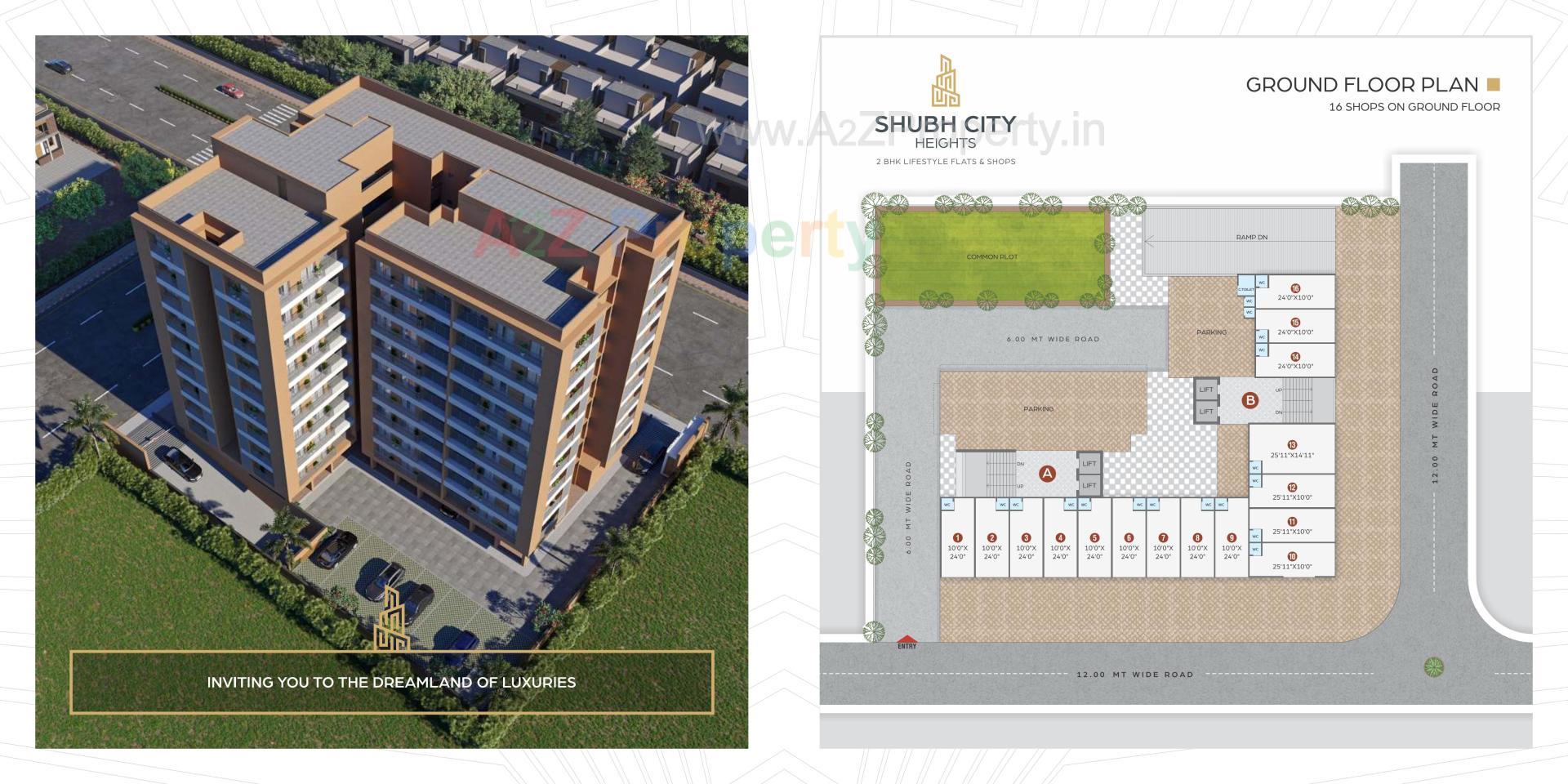 Layout of real estate project Shubh City Heights located at Tarapur, Gandhinagar, Gujarat