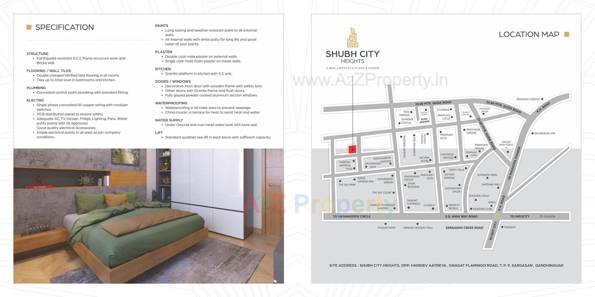  of real estate project Shubh City Heights located at Tarapur, Gandhinagar, Gujarat
