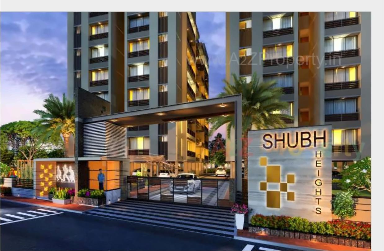 3D Elevation of real estate project Shubh Heights located at Dehgam, Gandhinagar, Gujarat
