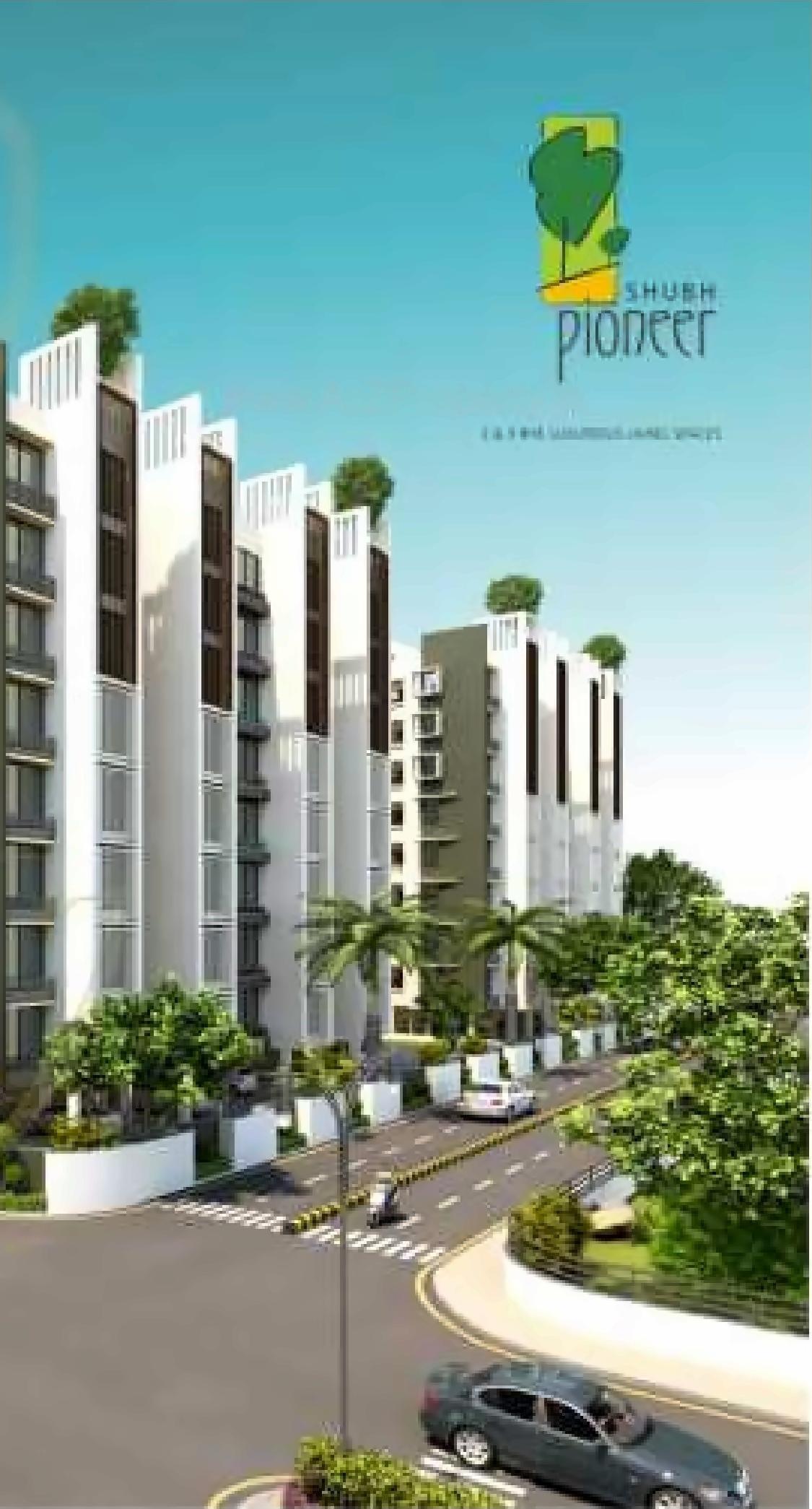3D Elevation of real estate project Shubh Pioneer located at Koba, Gandhinagar, Gujarat