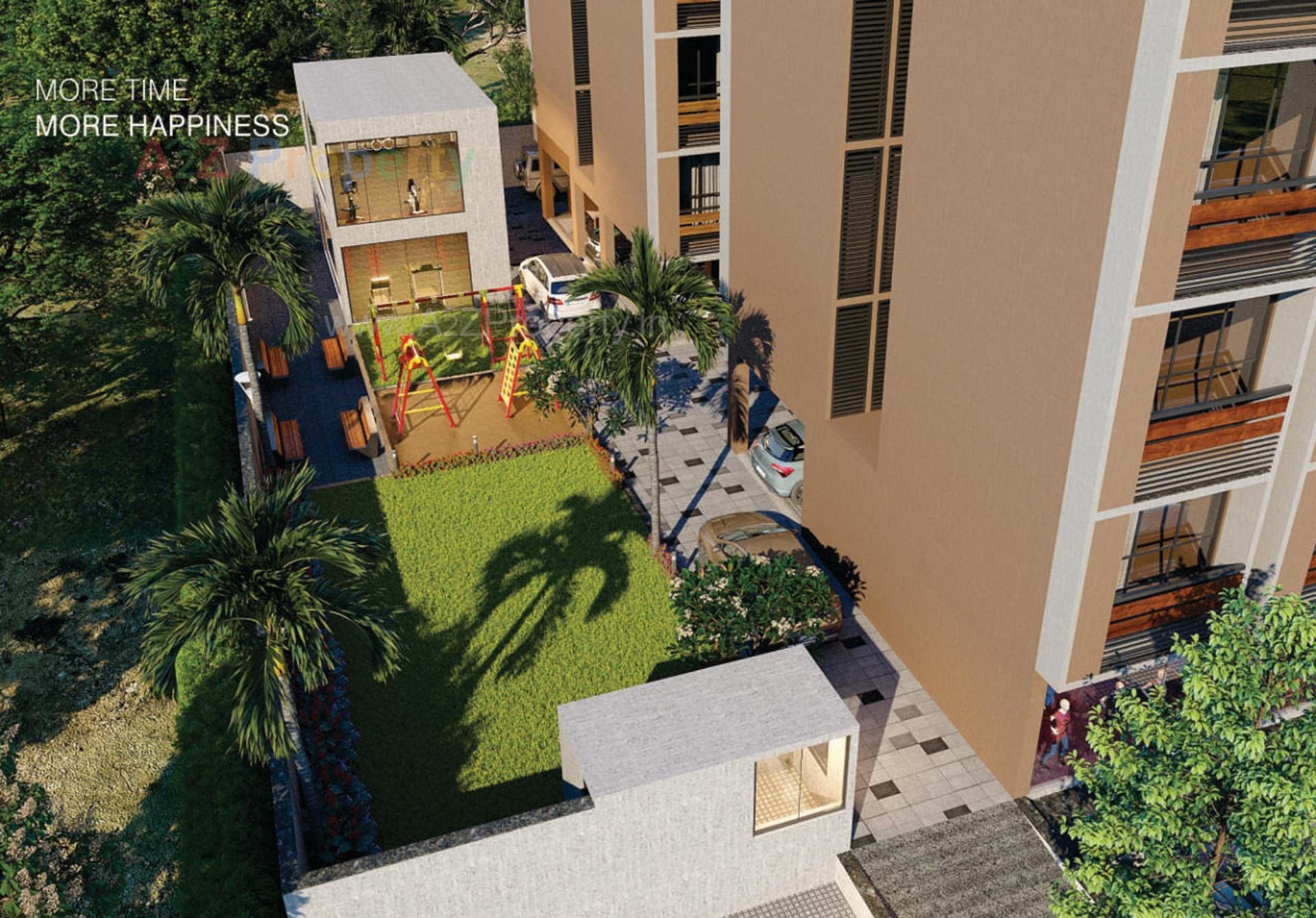 3D Elevation of real estate project Shubh Residency located at Mehsana, Gandhinagar, Gujarat