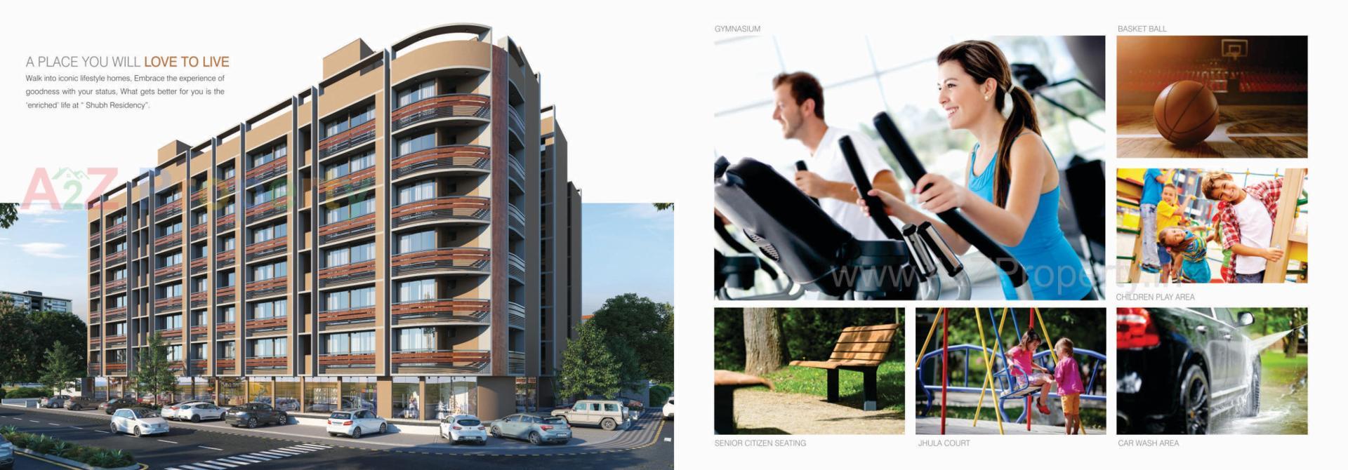 3D Elevation of real estate project Shubh Residency located at Mehsana, Gandhinagar, Gujarat