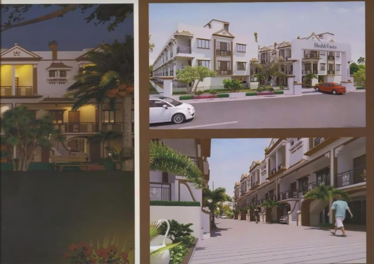 3D Elevation of real estate project Shubh Vastu Villa located at Dehgam, Gandhinagar, Gujarat