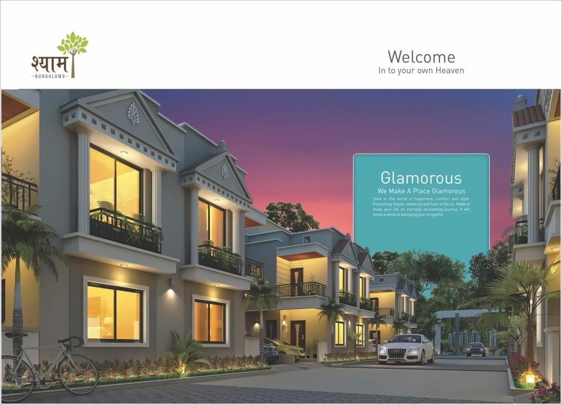 3D Elevation of real estate project Shyam Bungalows located at Borisana, Gandhinagar, Gujarat