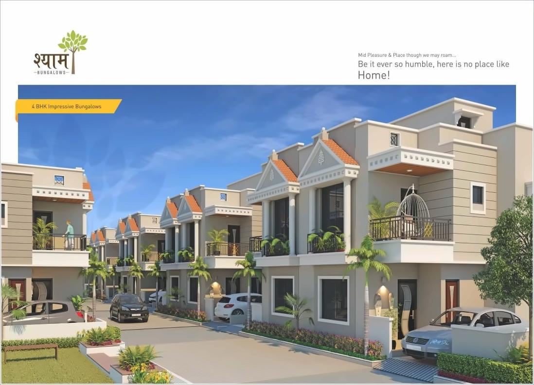 3D Elevation of real estate project Shyam Bungalows located at Borisana, Gandhinagar, Gujarat