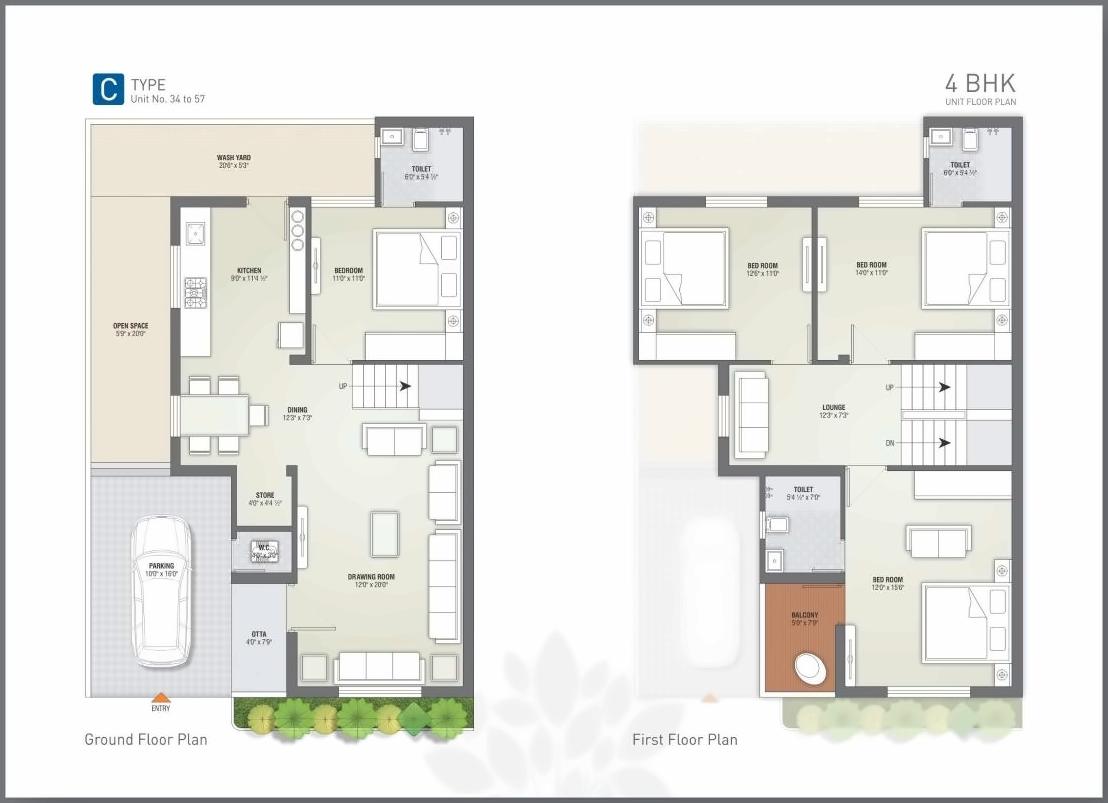 Layout of real estate project Shyam Bungalows located at Borisana, Gandhinagar, Gujarat