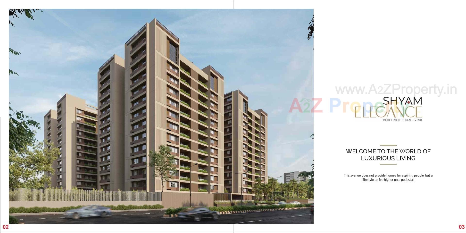 3D Elevation of real estate project Shyam Elegance located at Amiyapur, Gandhinagar, Gujarat