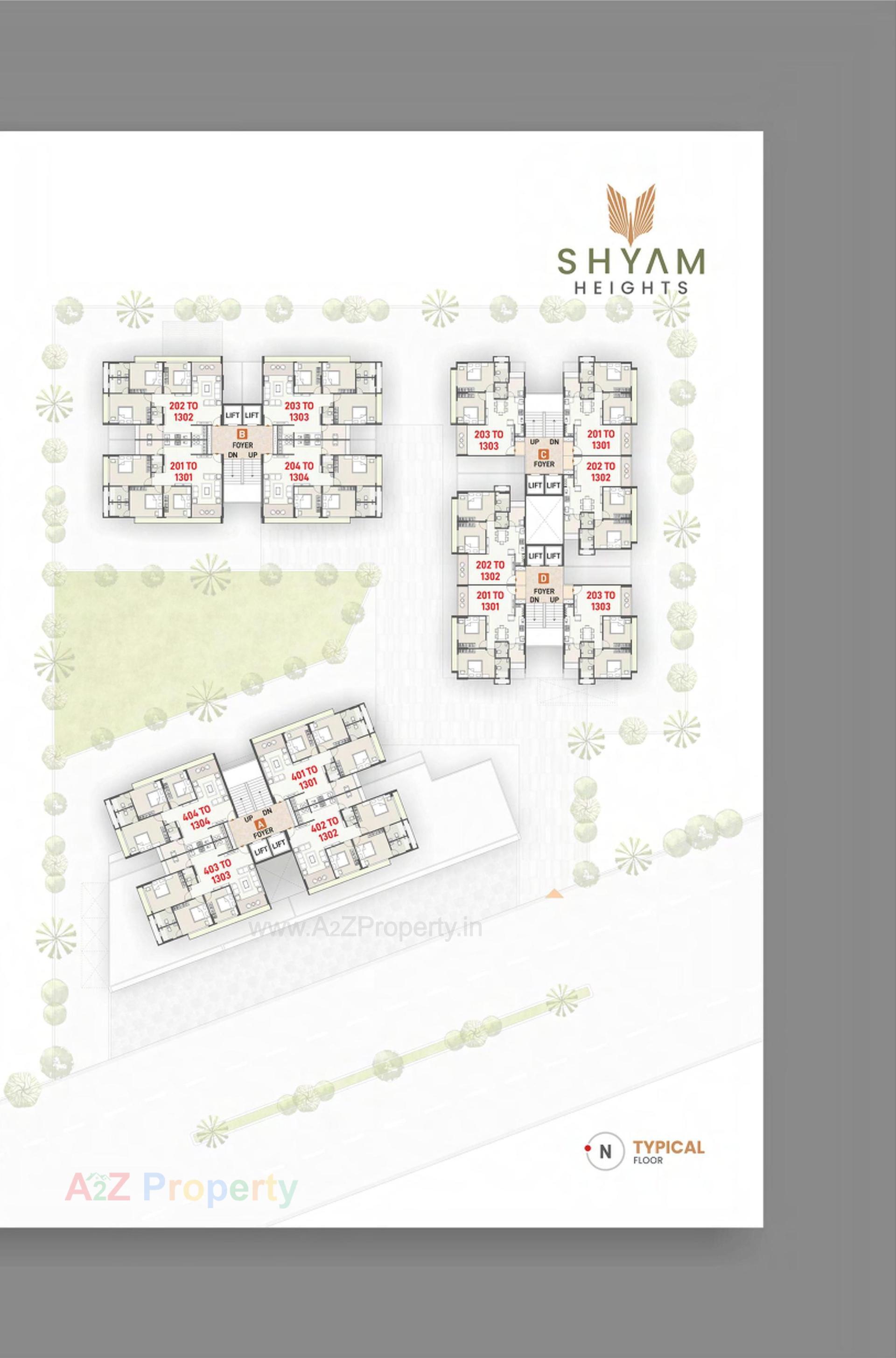 Layout of real estate project Shyam Heights located at –-sargasan, Gandhinagar, Gujarat
