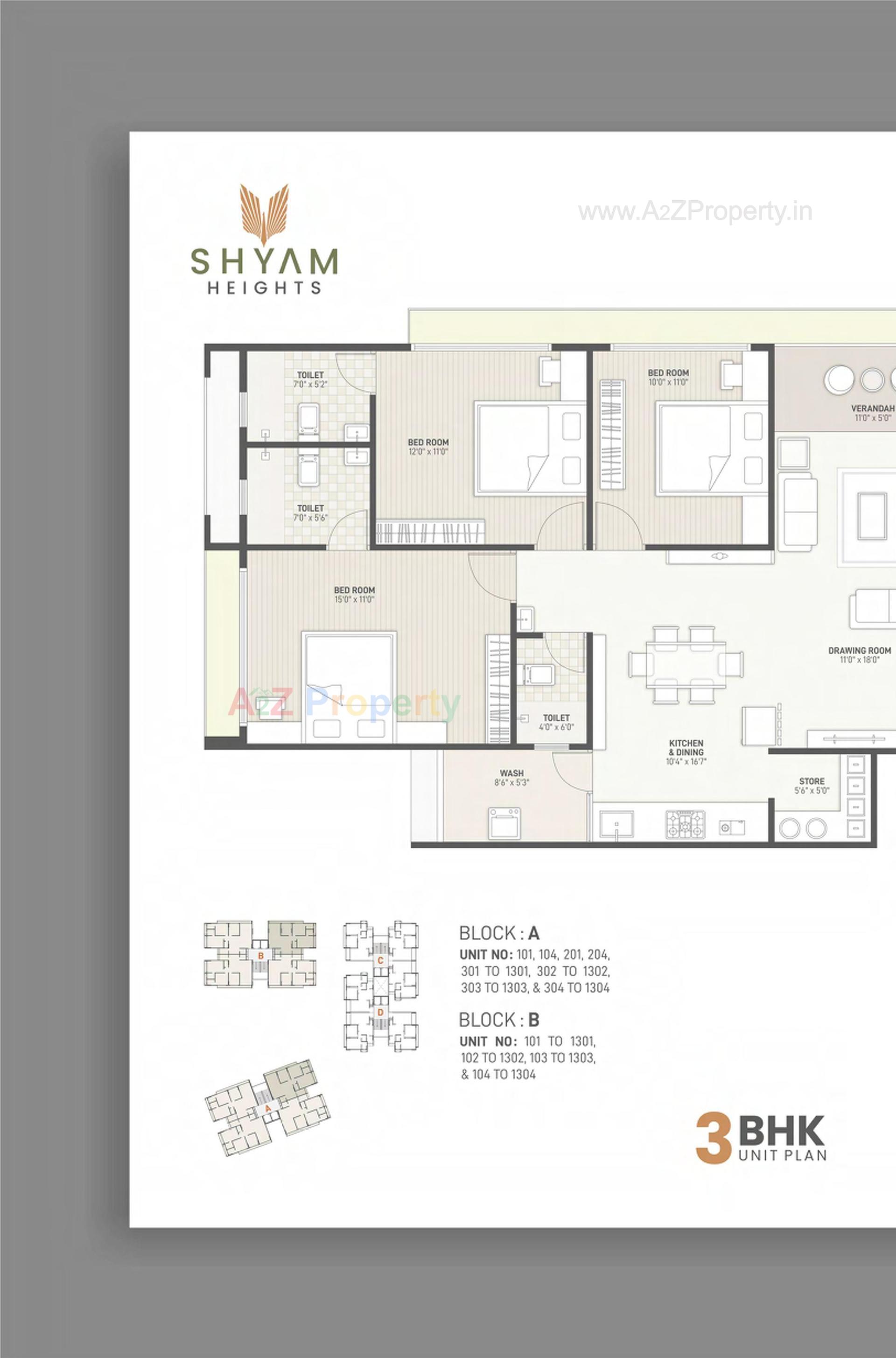 Layout of real estate project Shyam Heights located at –-sargasan, Gandhinagar, Gujarat
