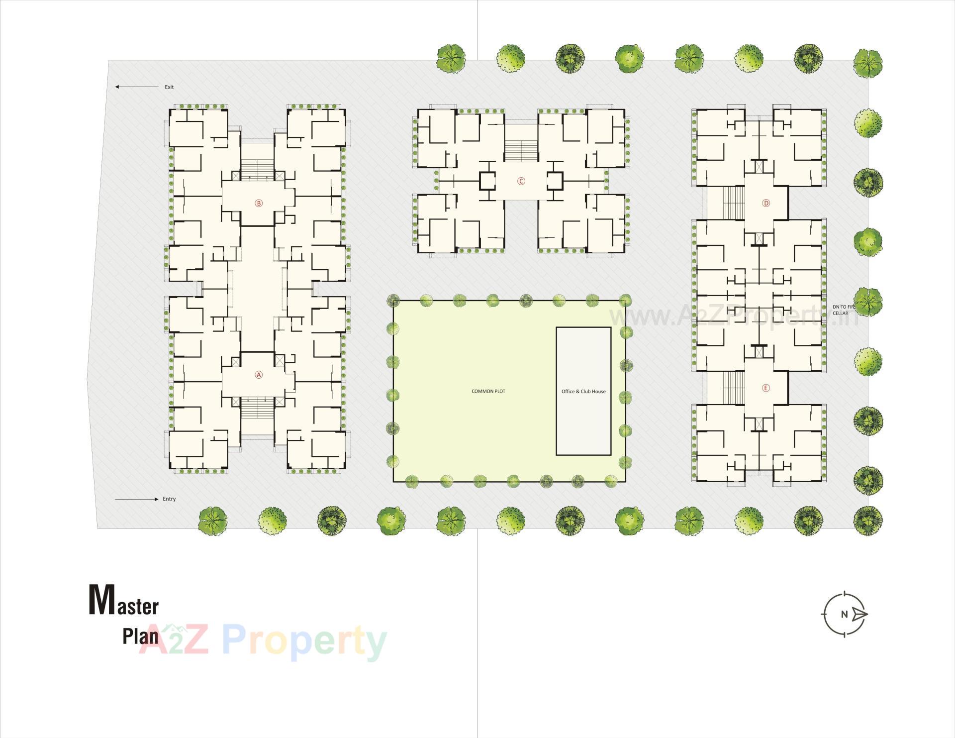 Layout of real estate project Shyam Status located at Valad, Gandhinagar, Gujarat