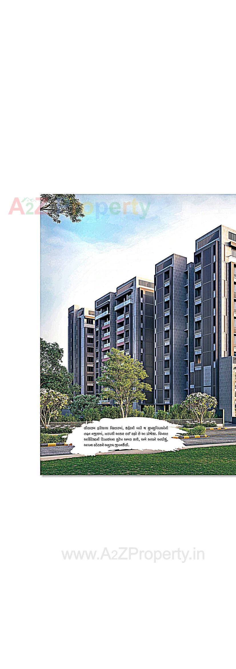 3D Elevation of real estate project Shyam Status located at Valad, Gandhinagar, Gujarat