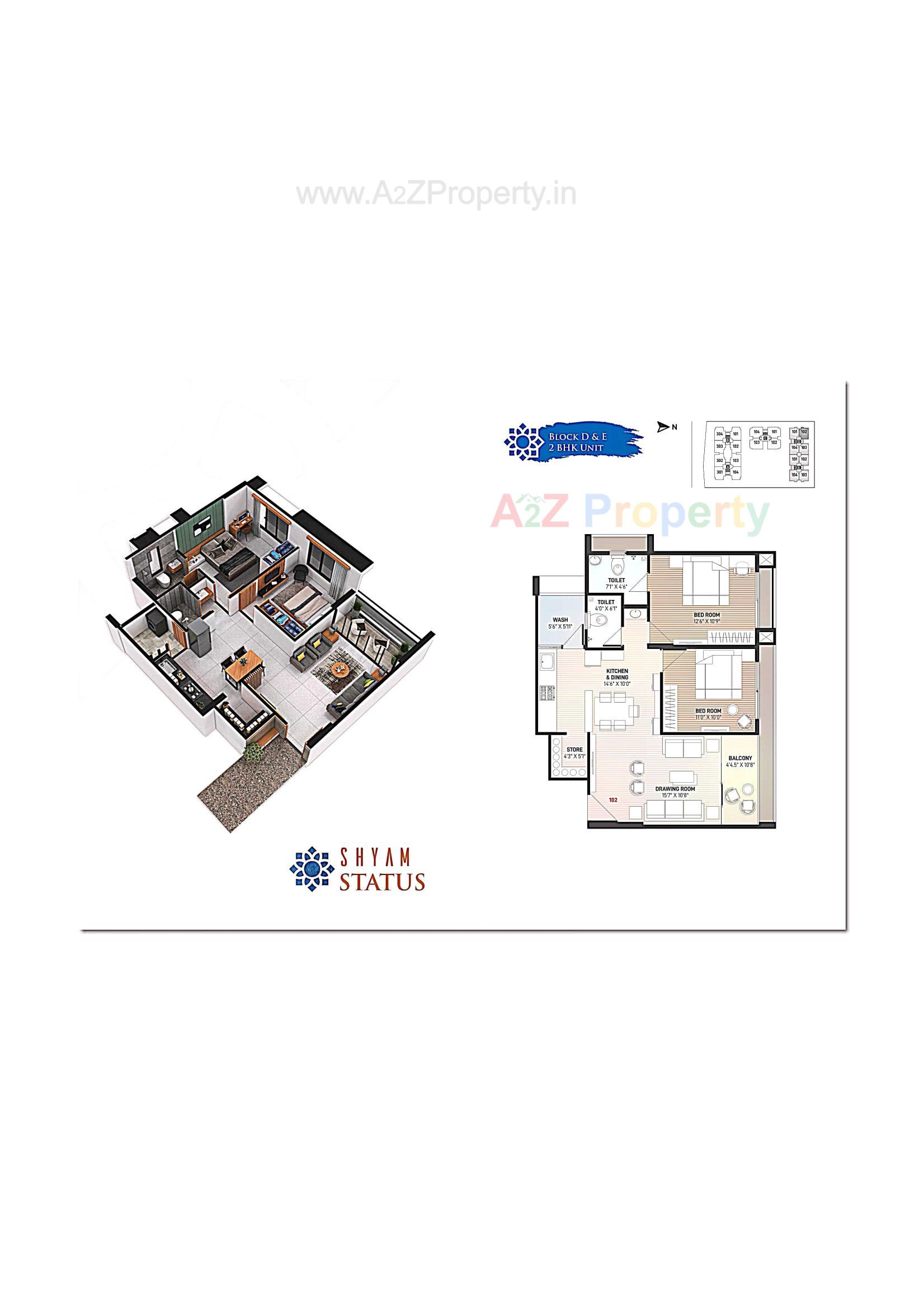 Layout of real estate project Shyam Status located at Valad, Gandhinagar, Gujarat