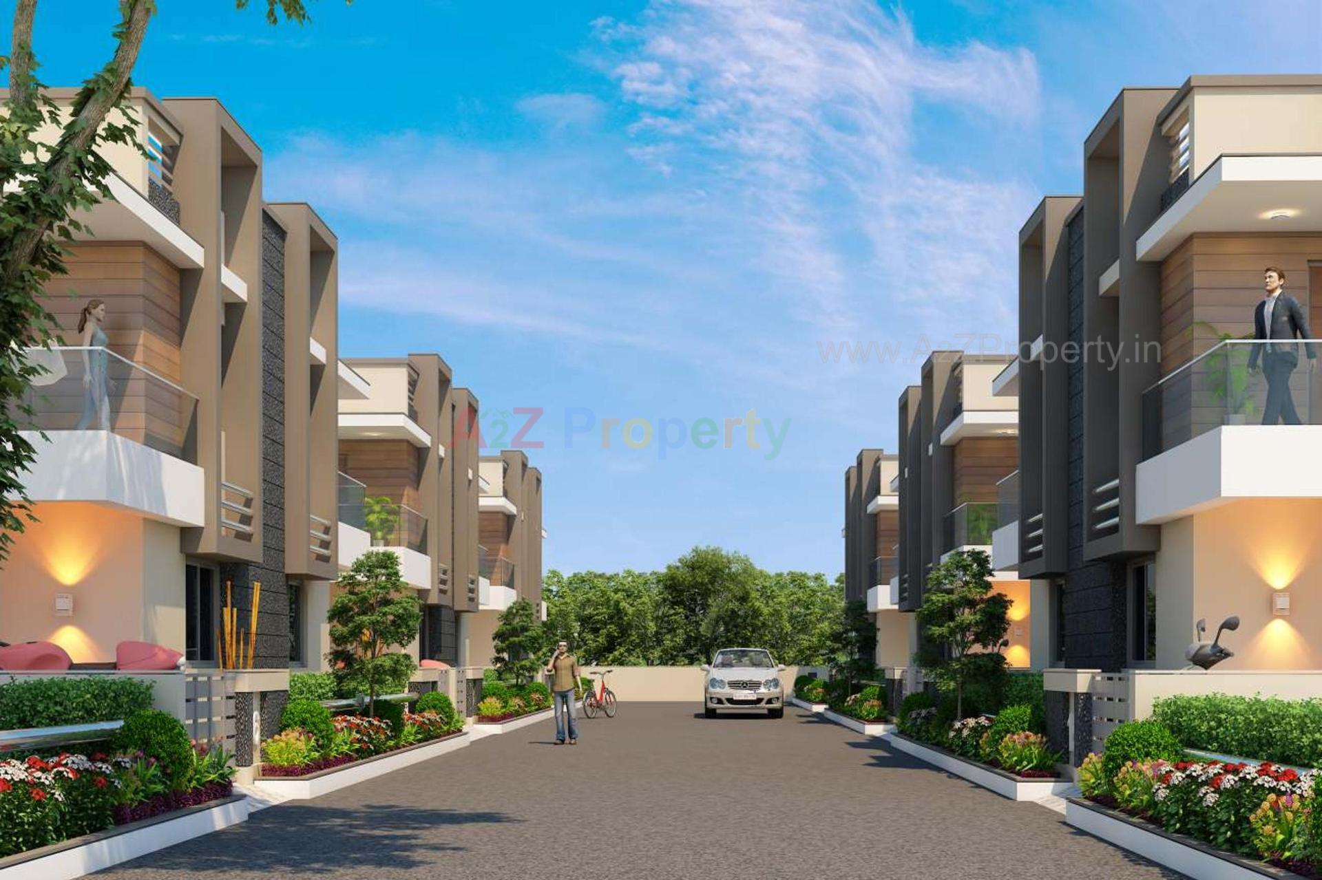 3D Elevation of real estate project Shyam Vihar located at Mansa, Gandhinagar, Gujarat