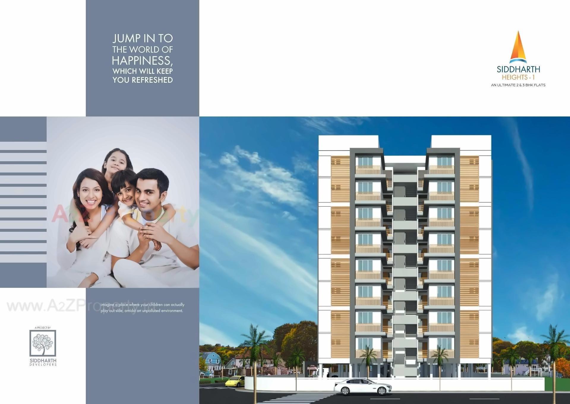 3D Elevation of real estate project Siddharth Heights located at Vavol, Gandhinagar, Gujarat