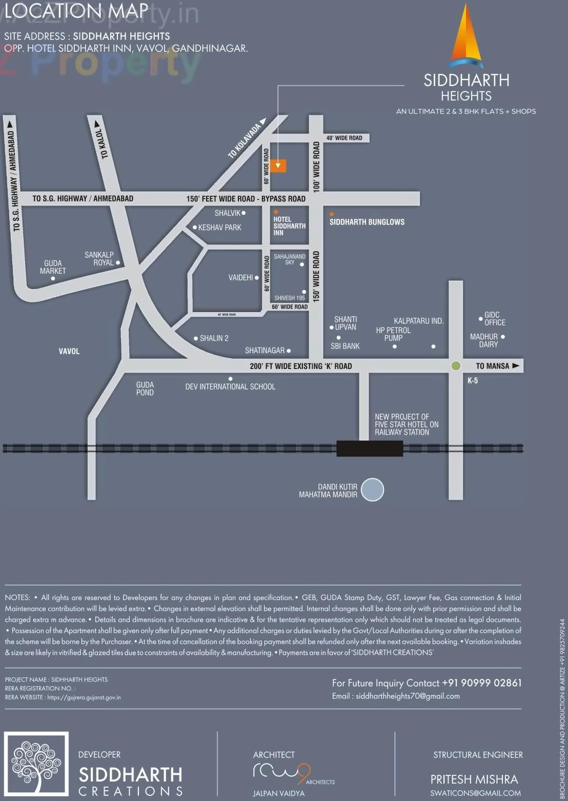  of real estate project Siddharth Heights located at Vavol, Gandhinagar, Gujarat