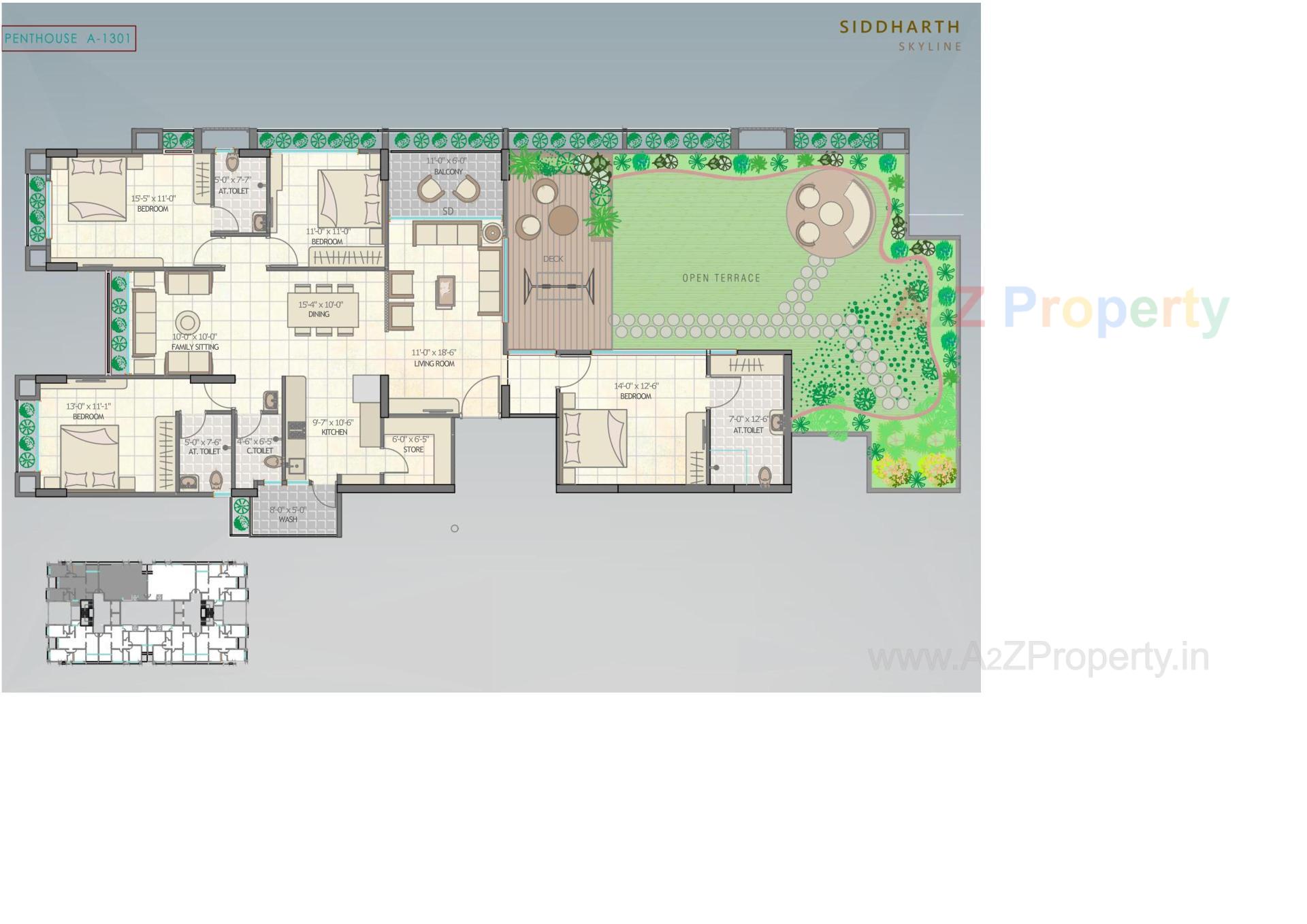 Layout of real estate project Siddharth Skyline located at Vavol, Gandhinagar, Gujarat