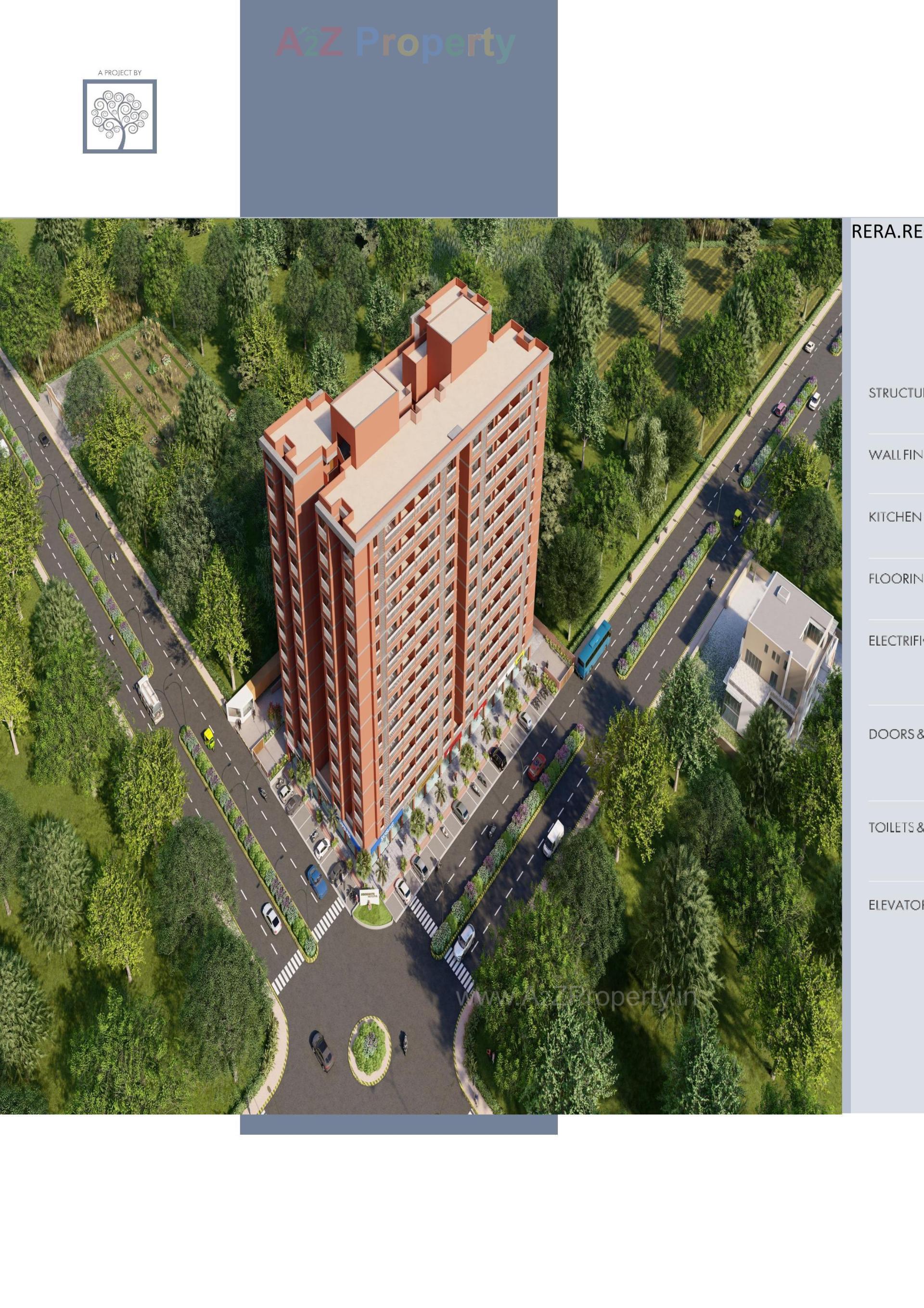 3D Elevation of real estate project Siddharth Skyline located at Vavol, Gandhinagar, Gujarat