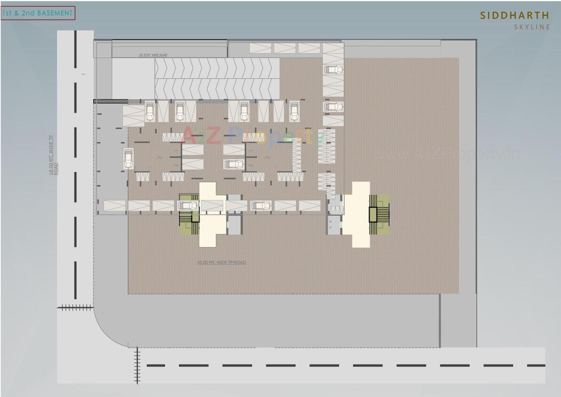 Layout of real estate project Siddharth Skyline located at Vavol, Gandhinagar, Gujarat