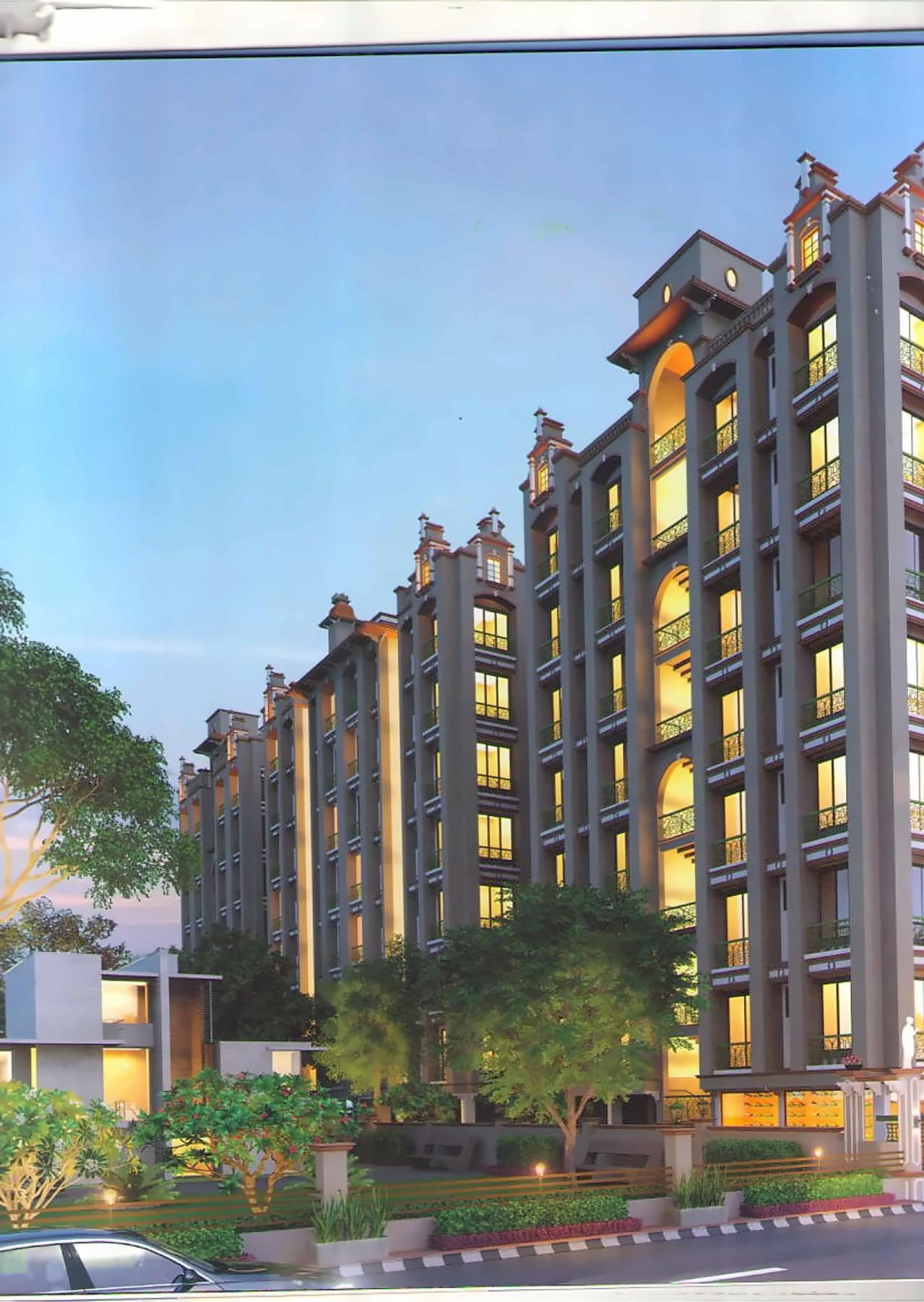 3D Elevation of real estate project Siddharth Skyz located at Vavol, Gandhinagar, Gujarat