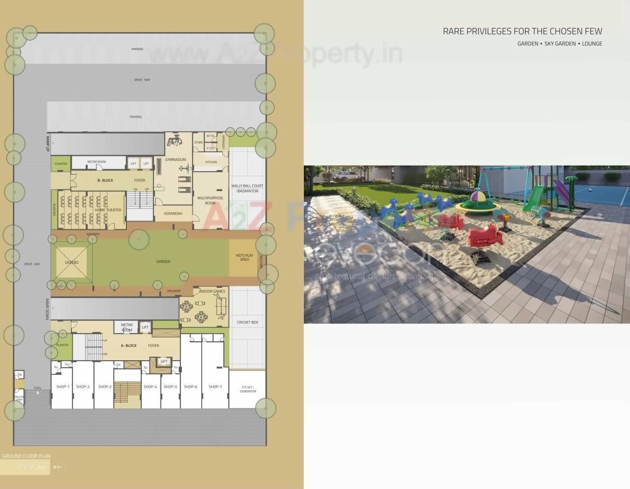 Layout of real estate project Siddharth Xclusive located at Sargasan, Gandhinagar, Gujarat