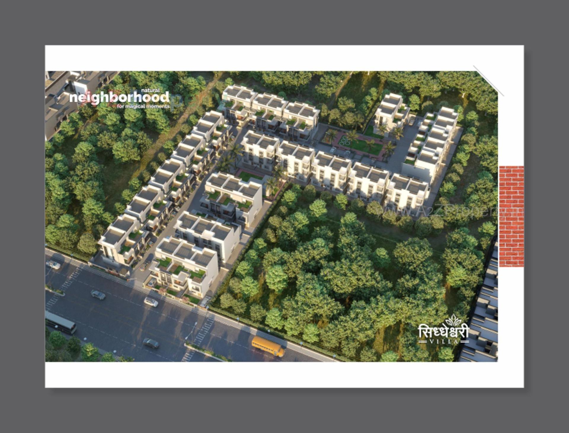 3D Elevation of real estate project Siddheshwari Villa located at Gandhinagar, Gandhinagar, Gujarat