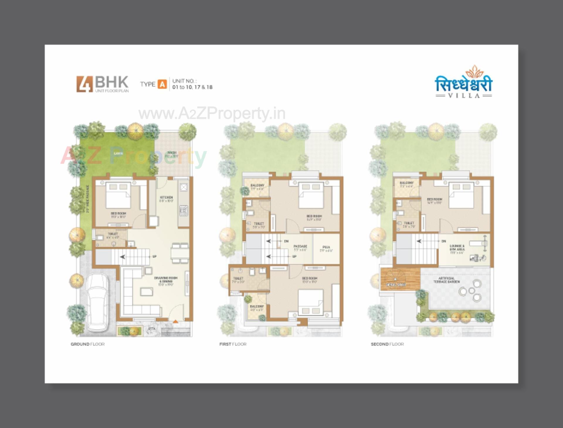 Layout of real estate project Siddheshwari Villa located at Gandhinagar, Gandhinagar, Gujarat