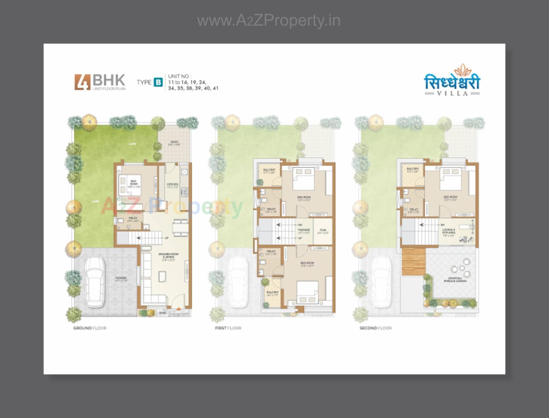 Layout of real estate project Siddheshwari Villa located at Gandhinagar, Gandhinagar, Gujarat